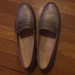 LIKE NEW Cole Haan gold metallic loafers Sz 10